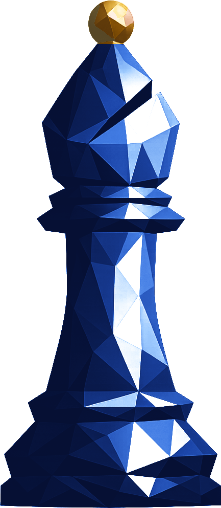Bishop faceted chess piece